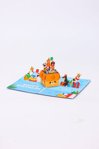 Dog Celebration Happy Birthday Greeting Card