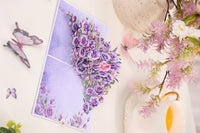 Purple Rose Branch 3D Pop Up Card