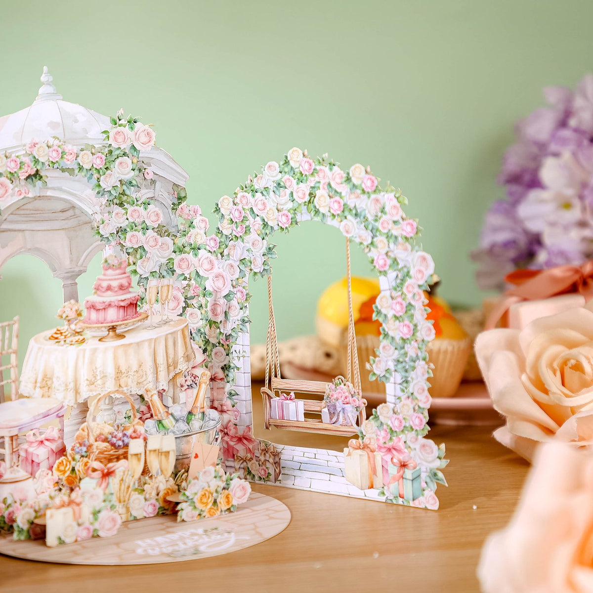 Garden Gazebo Wedding 3D Pop Up Card