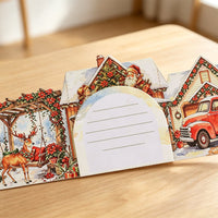 Red Christmas Double Door Pop Up Card