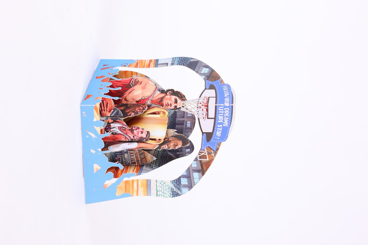 Basketball Superstar Theme Ornament Greeting Card