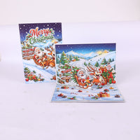 Santa Claus Skiing Greeting Card