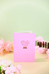 Cherry Blossom Heart Greeting Card