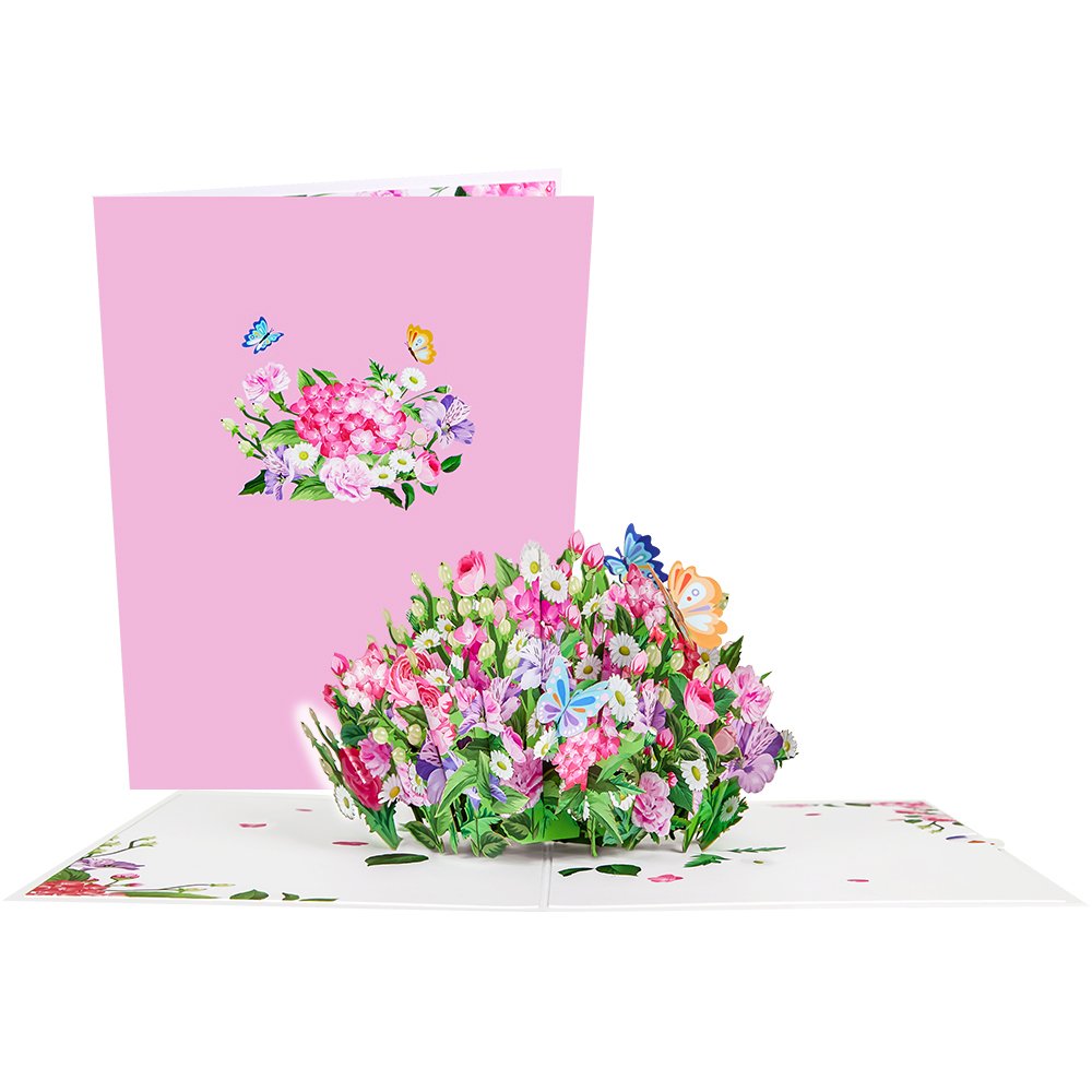 Flowering Shrubs 3D Pop Up Card