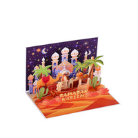 Blue Ramadan 90° 3D Pop Up Card