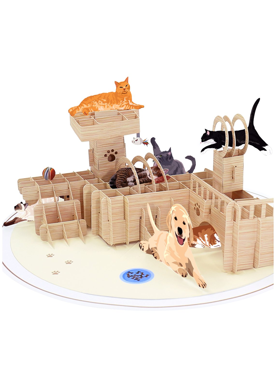 Cat Tree 3D Pop Up Card