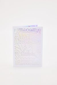 Hollow-Out Birthday Greeting Card Colorful