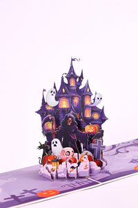 Grim Reaper Castle Greeting Card