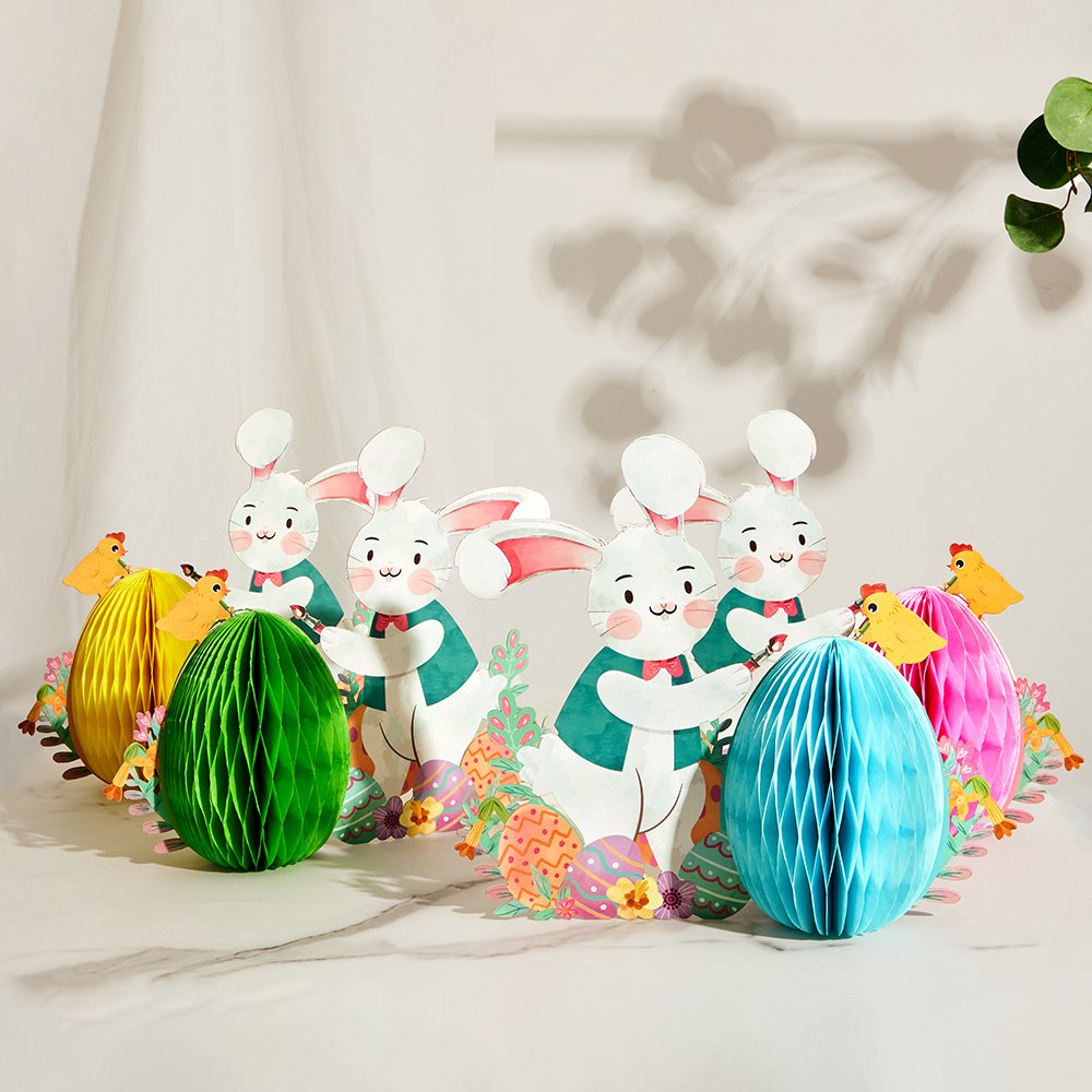 Honeycomb Easter Egg 4-Pack Set