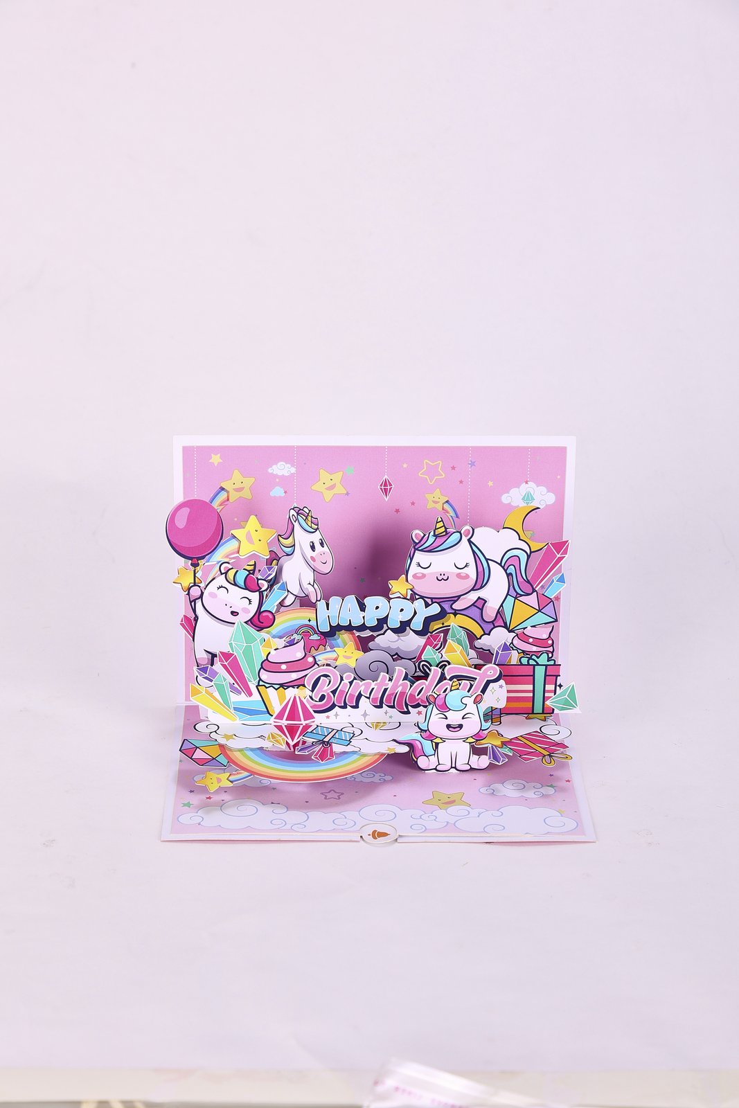Pink Unicorn Birthday Greeting Card