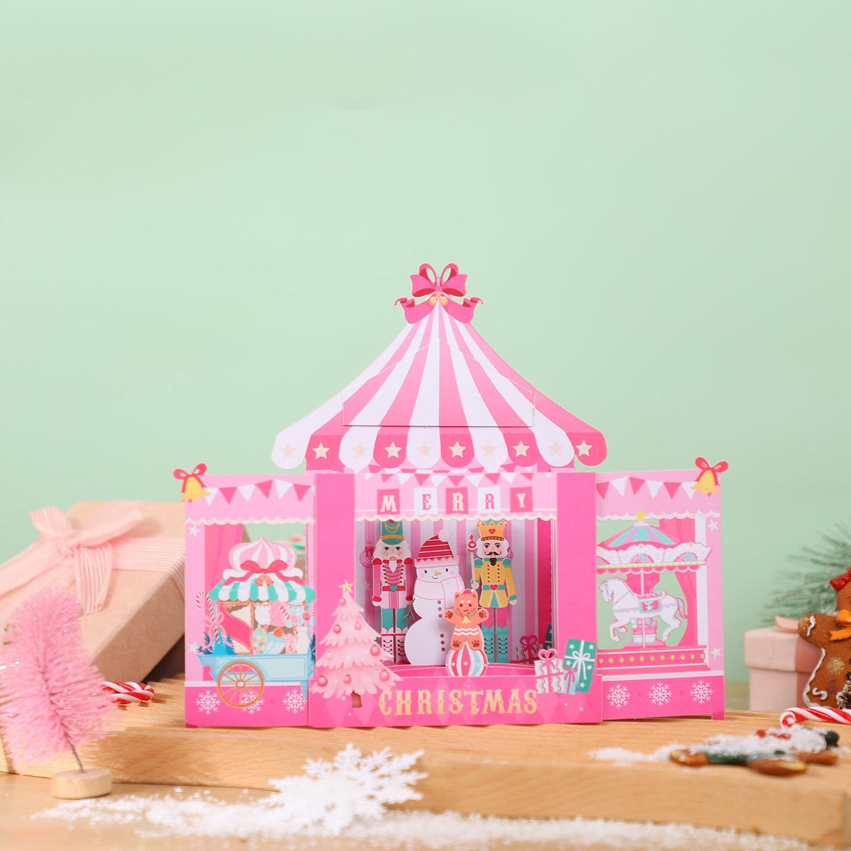 Christmas Circus Tent 3D Pop Up Card