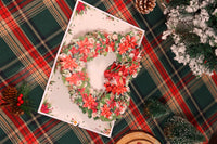 Poinsettia Heart Greeting Card
