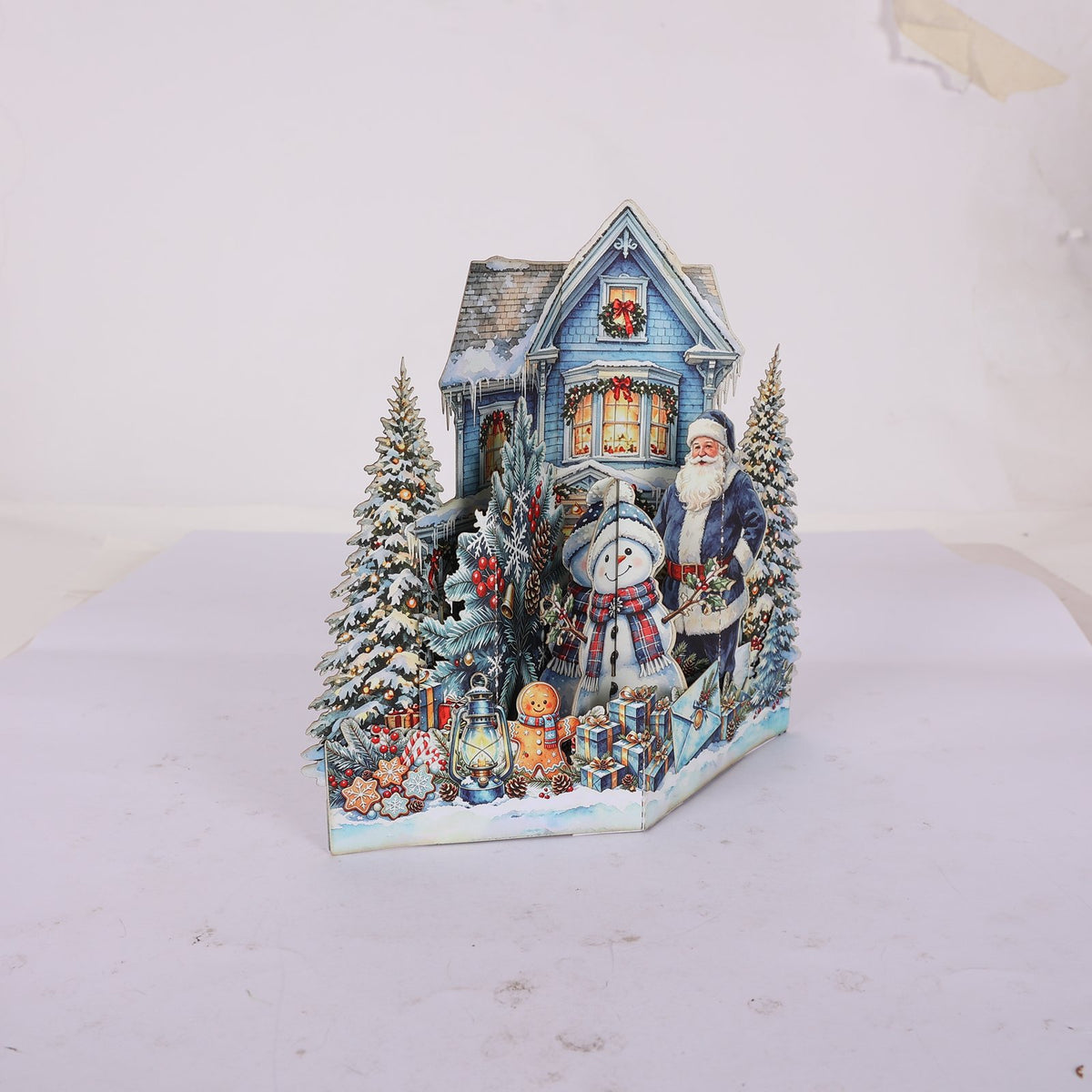 Gold Blue Christmas Ornament