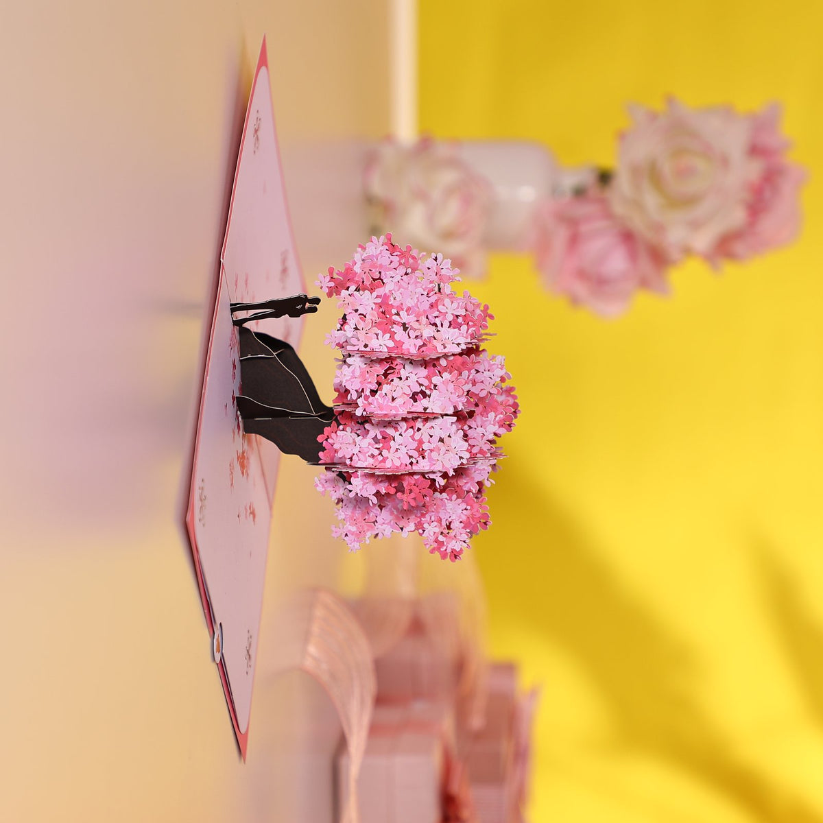 Couple Cherry Blossom Love Tree 3D Pop Up Card