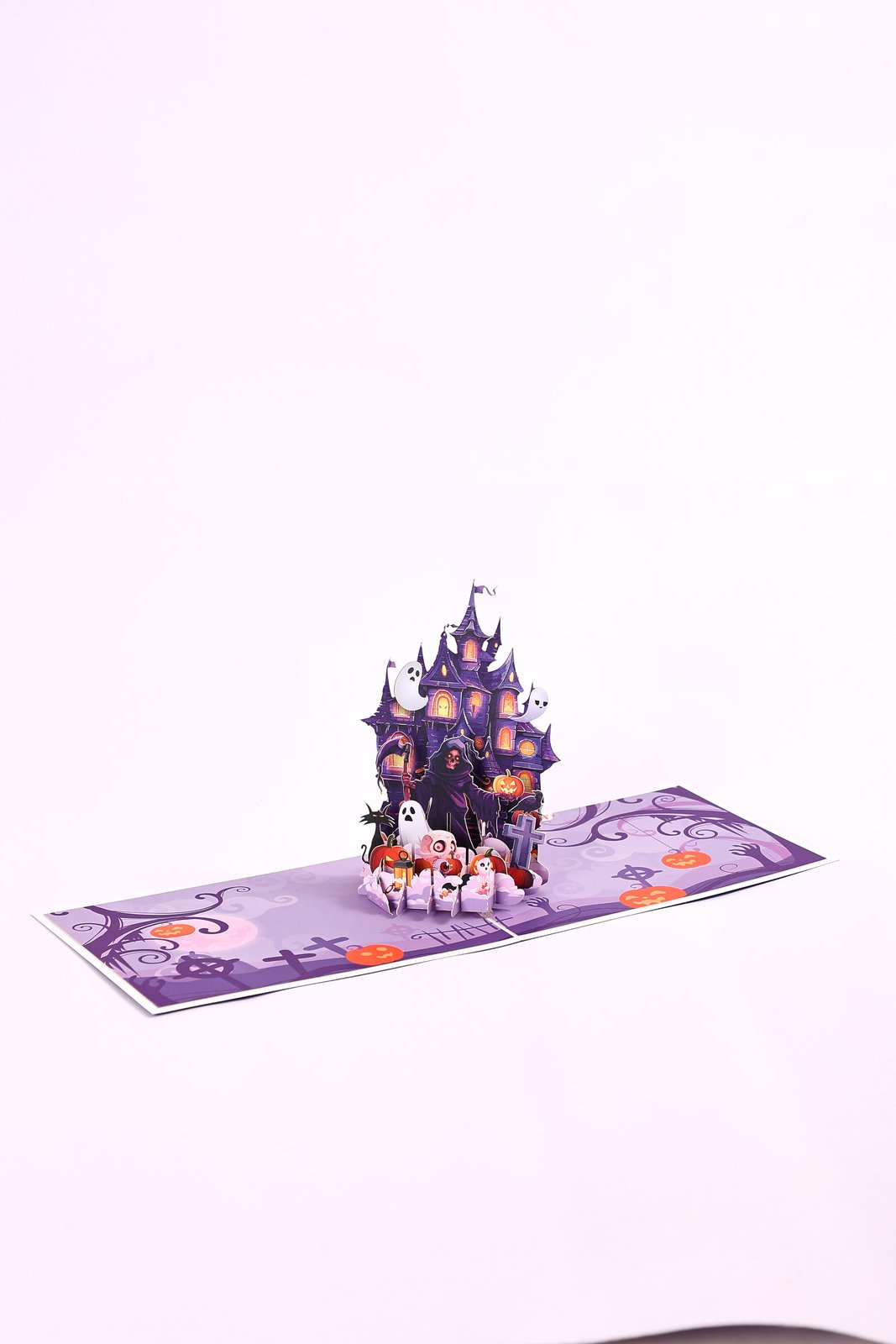 Grim Reaper Castle Greeting Card