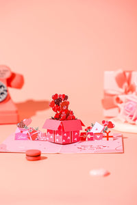 Valentine's Day Heart Bear Pop Up Card
