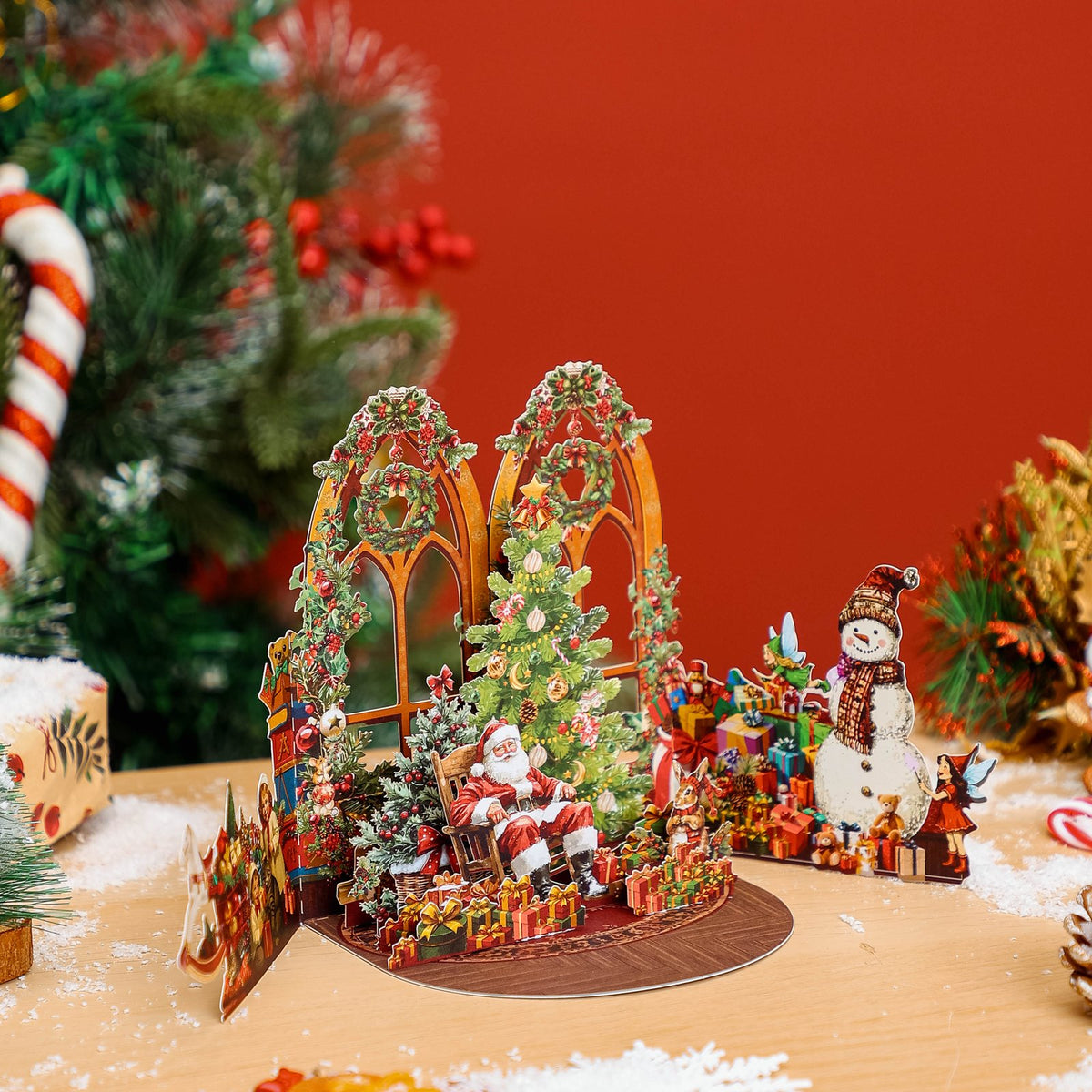 Vintage Christmas 3D Pop Up Card