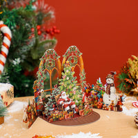 Vintage Christmas 3D Pop Up Card