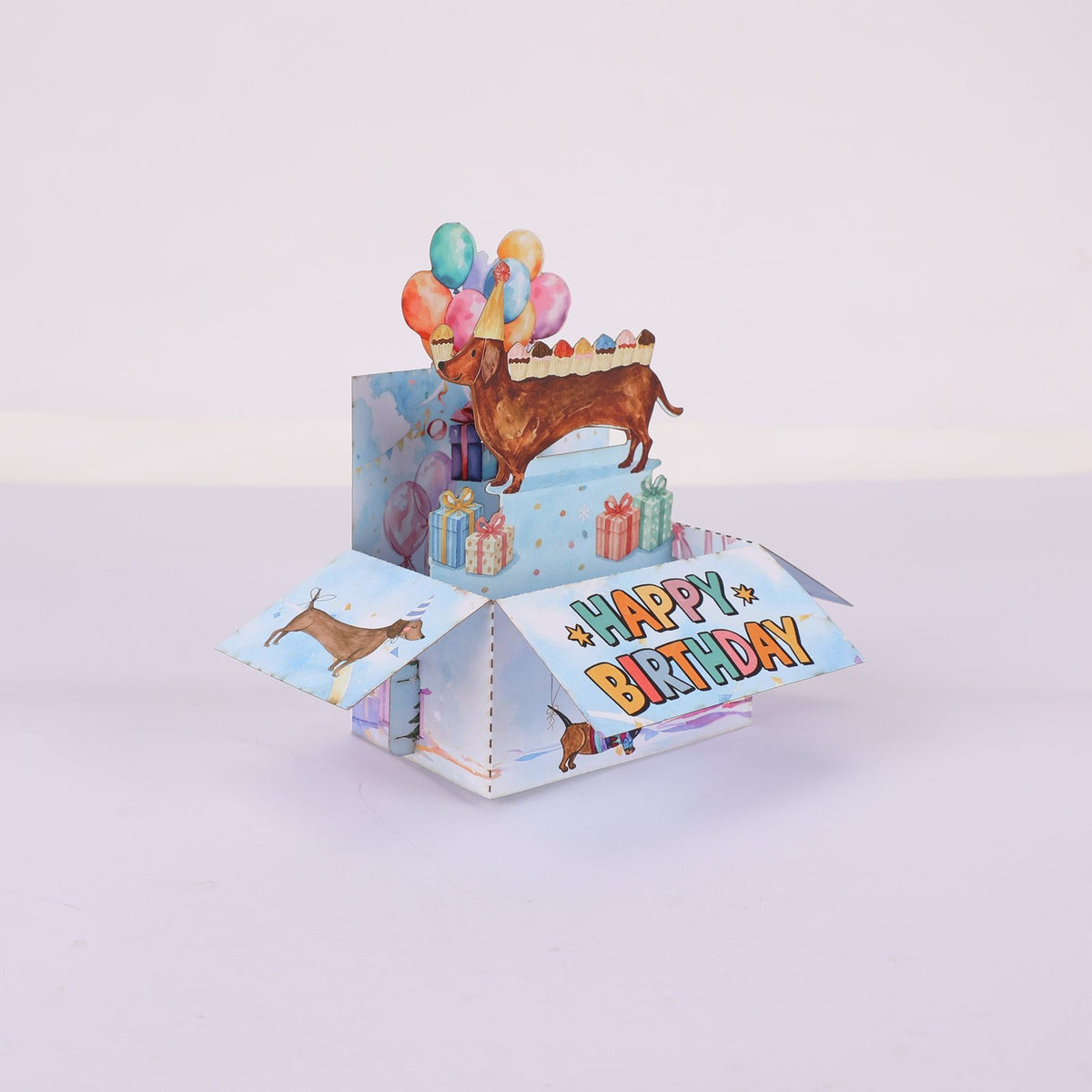 Dog Birthday Box Card