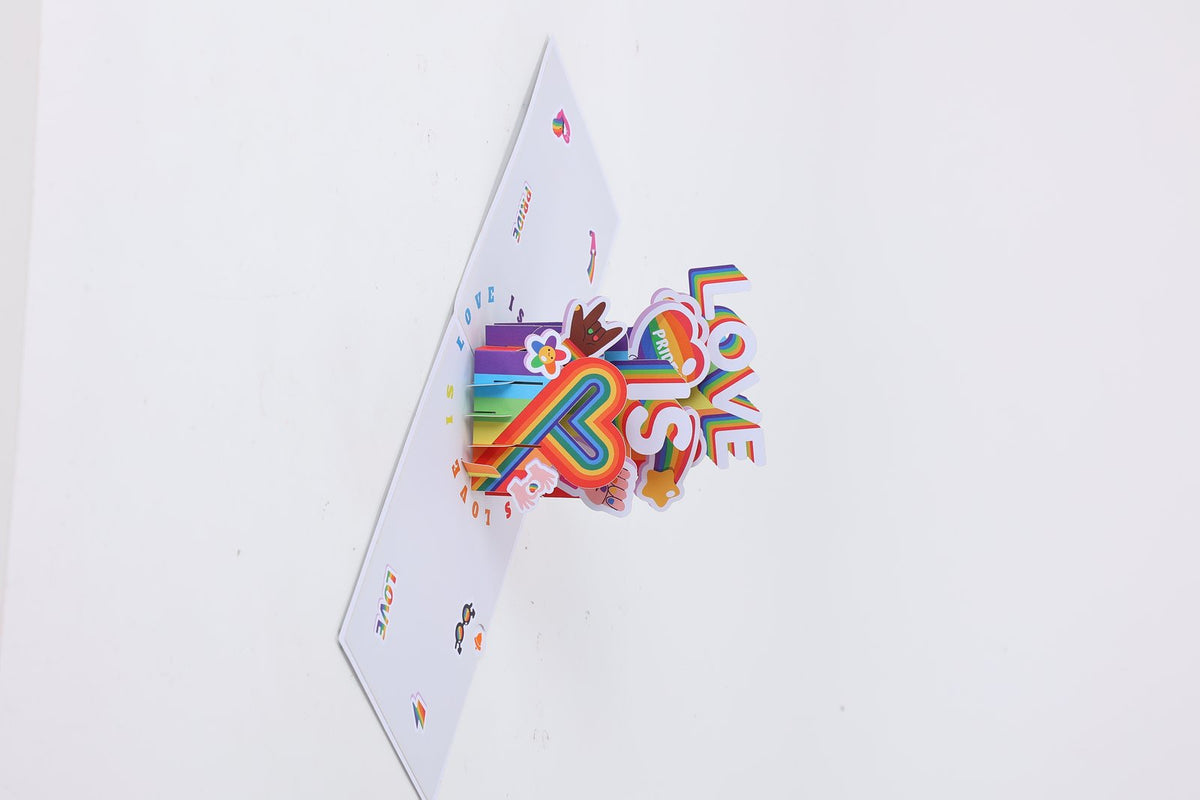 LGBT Pride Valentine's Day 3D Pop Up Card