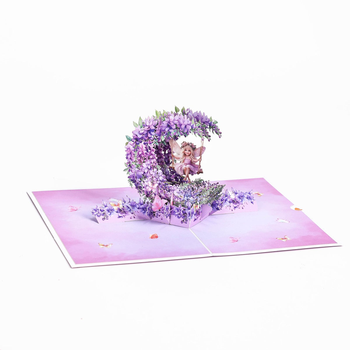 Leprechaun Wisteria Swing Crescent Moon 3D Pop Up Card