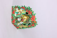 Nativity Poinsettia 3D Pop Up Card