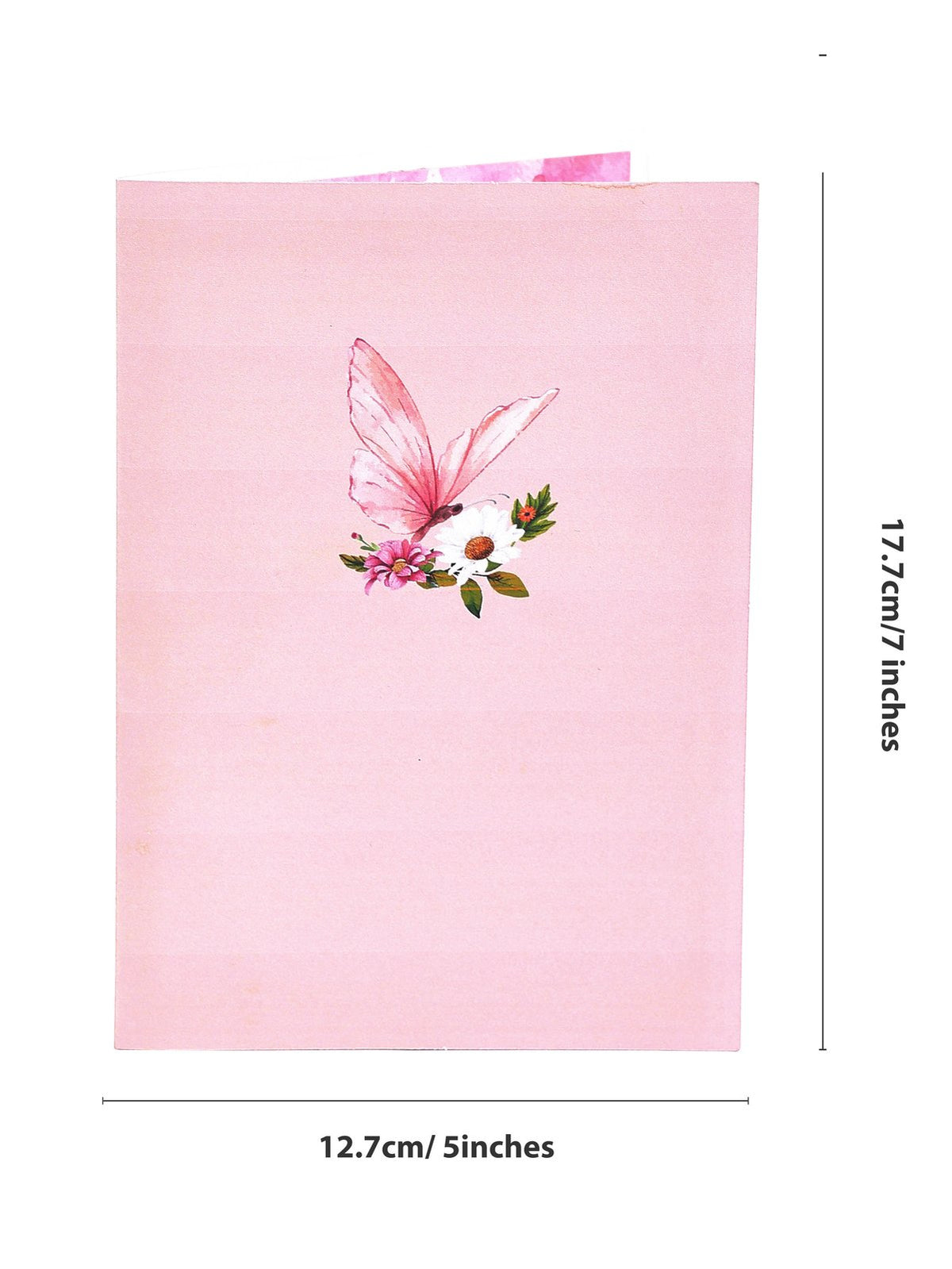 Daisy Butterfly Crescent Moon Greeting Card