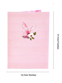 Daisy Butterfly Crescent Moon Greeting Card