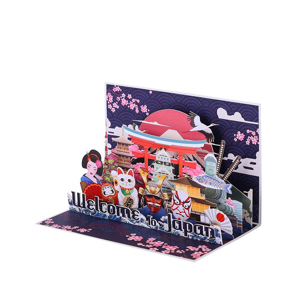 90° Japan City 3D Pop Up Card