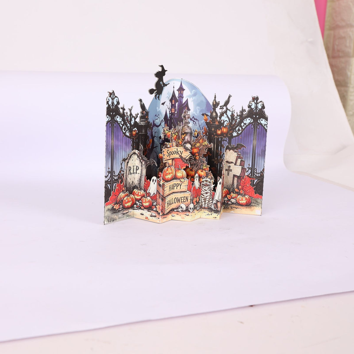 Halloween Haunted House Ornament Greeting Card