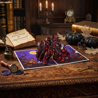 Halloween Haunted House Greeting Card