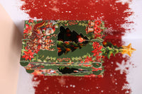 Red Christmas Tree Flip Pop Up Card