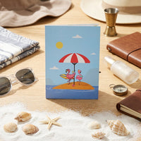 Tropical Beach Flamingo Pop Up Card