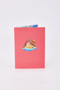 Christmas Flamingo Greeting Card