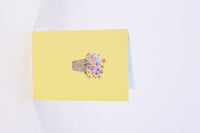 Colorful Flower Basket 3D Pop Up Card