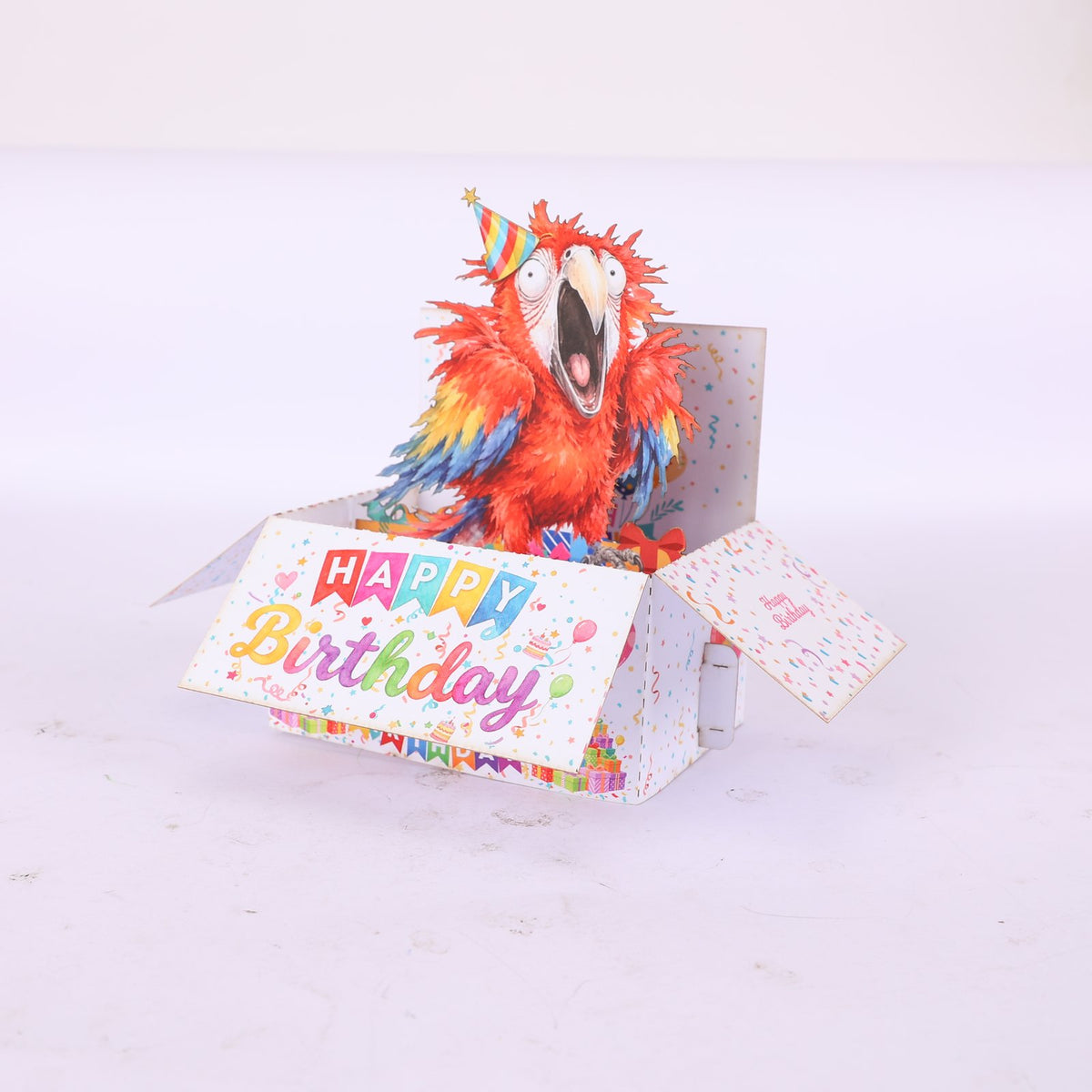 Parrot Birthday Box Card