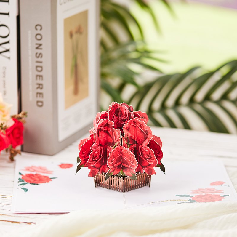 Rose Basket Greeting Card