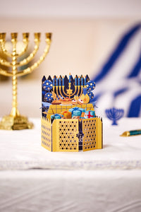 Hanukkah Double Door 3D Pop Up Card