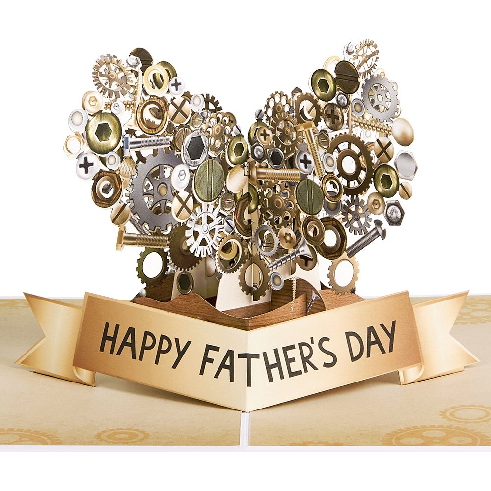 Father's Day Nuts & Bolts 3D Pop Up Card
