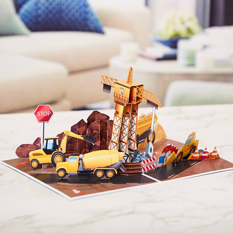 Vehicles 3D Pop Up Card