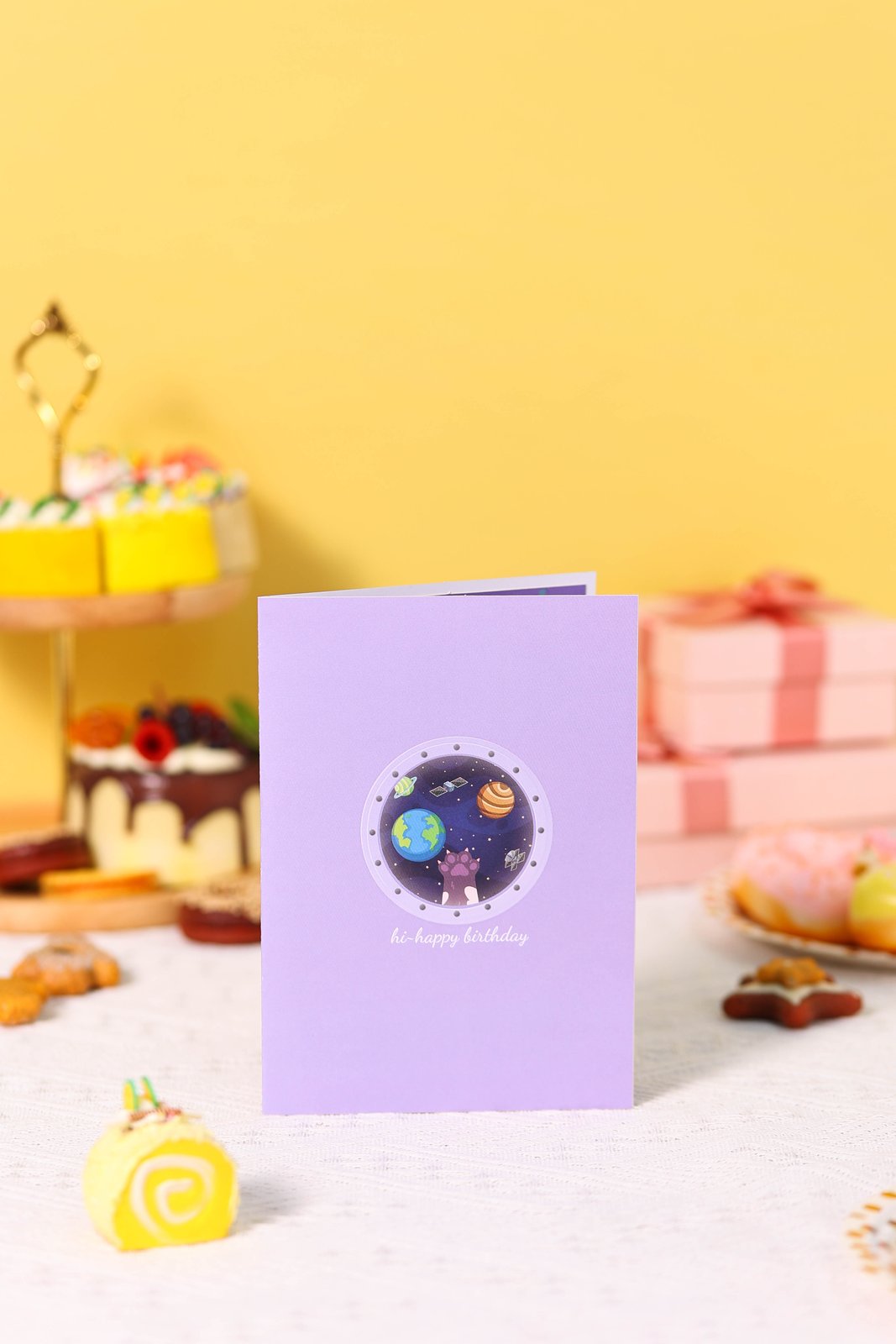 Space Cat 3D Pop Up Card