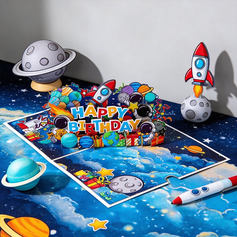 Astronaut Birthday Greeting Card