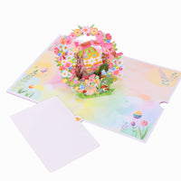 Easter Egg Floral Wreath Greeting Card