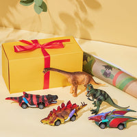 Dinosaur Greeting Card Car Figures Set