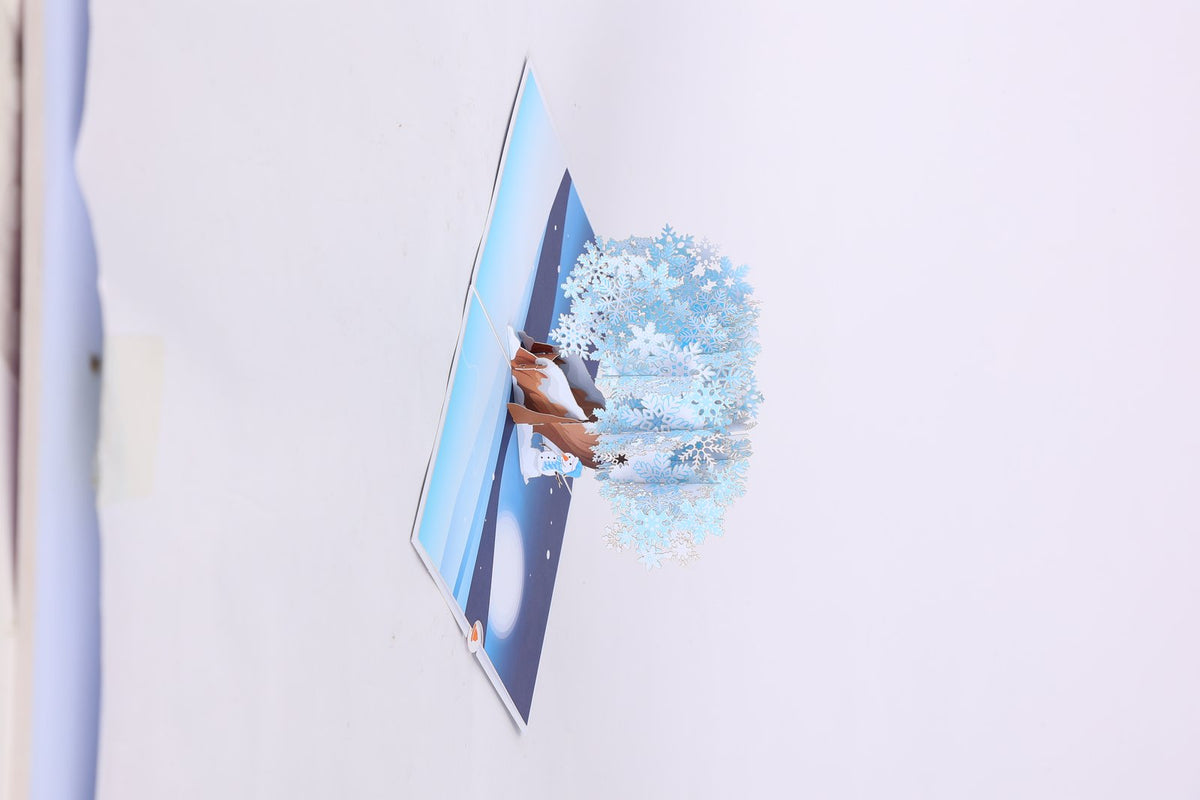 Paper-Cut Christmas Tree Flip Pop Up Card