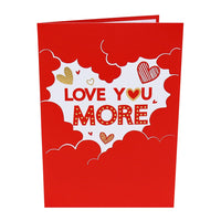 Love You More 3D Pop Up Card