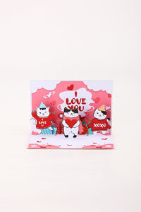 90° Cat Celebration Greeting Card