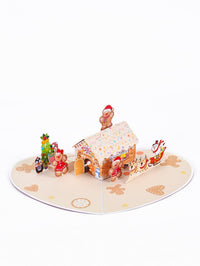 Gingerbread Man Flip Pop Up Card