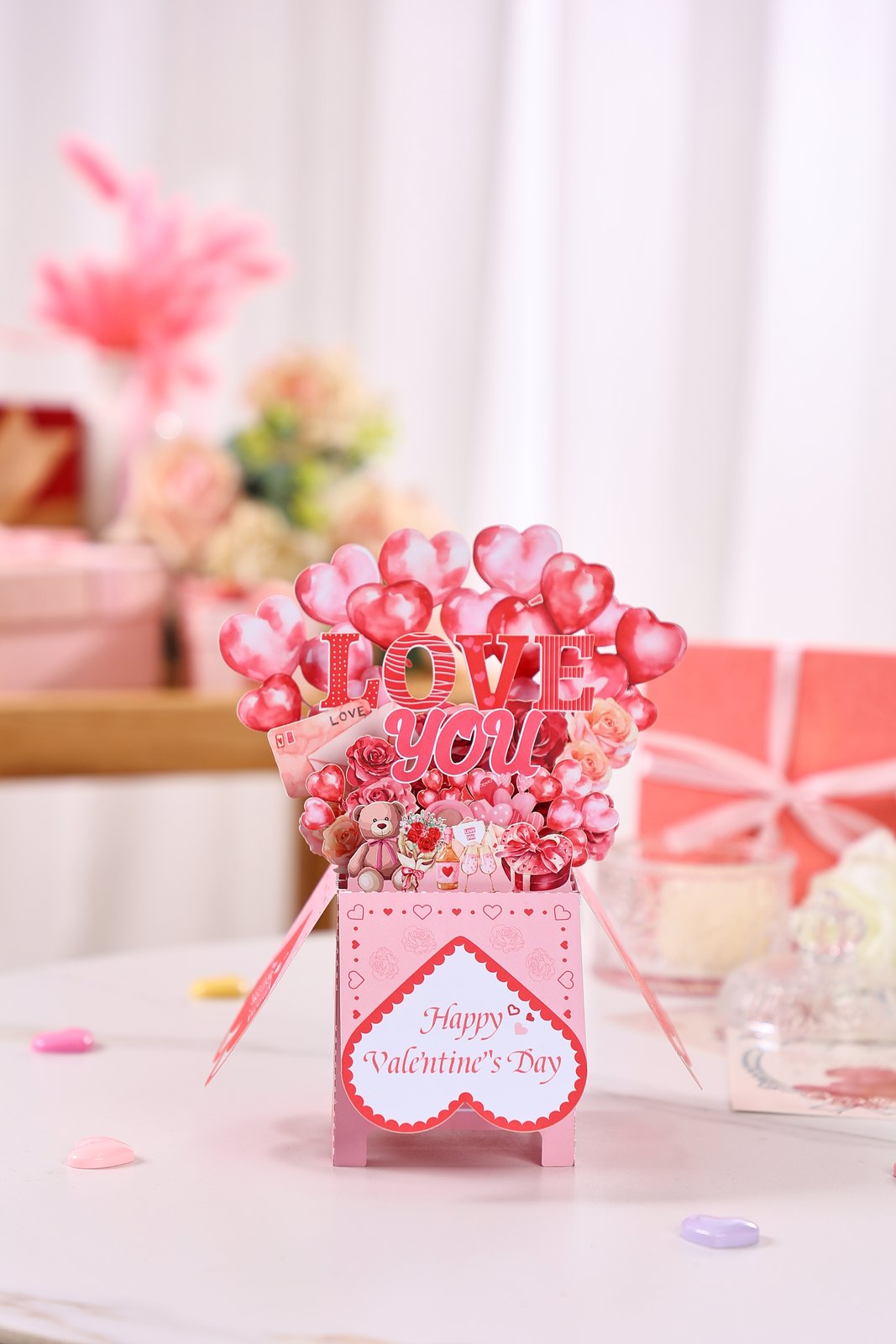 Valentine's Day Flower Box Card