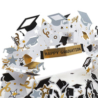 Black Gold Graduation Flip Pop Up Card